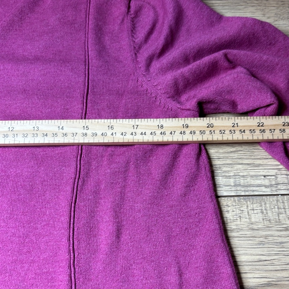 Soft Surroundings Raspberry V-Neck Sweater - Picture 5 of 6